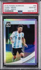 2018 PANINI DONRUSS OPTIC-HOLO #88 LIONEL MESSI PSA 10