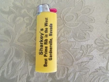 Sharkey's Casino Gardnerville Nevada Yellow Bic Lighter New Old Stock