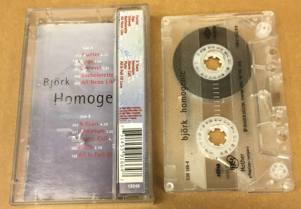 BJORK - HOMOGENIC (1997) CASSETTE MADE IN TURKEY - Image 2 of 2