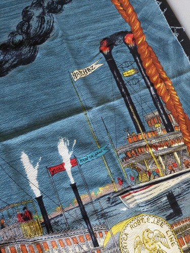 Fabric Panel Robert E Lee Natchez Riverboat 43"x23" New Orleans USA - Picture 6 of 15