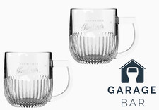 Set Of 2 Budweiser Budvar Beer Glasses Tankard Pint Brand New