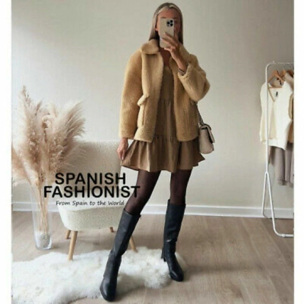Zara double faced hotsell faux fur coat