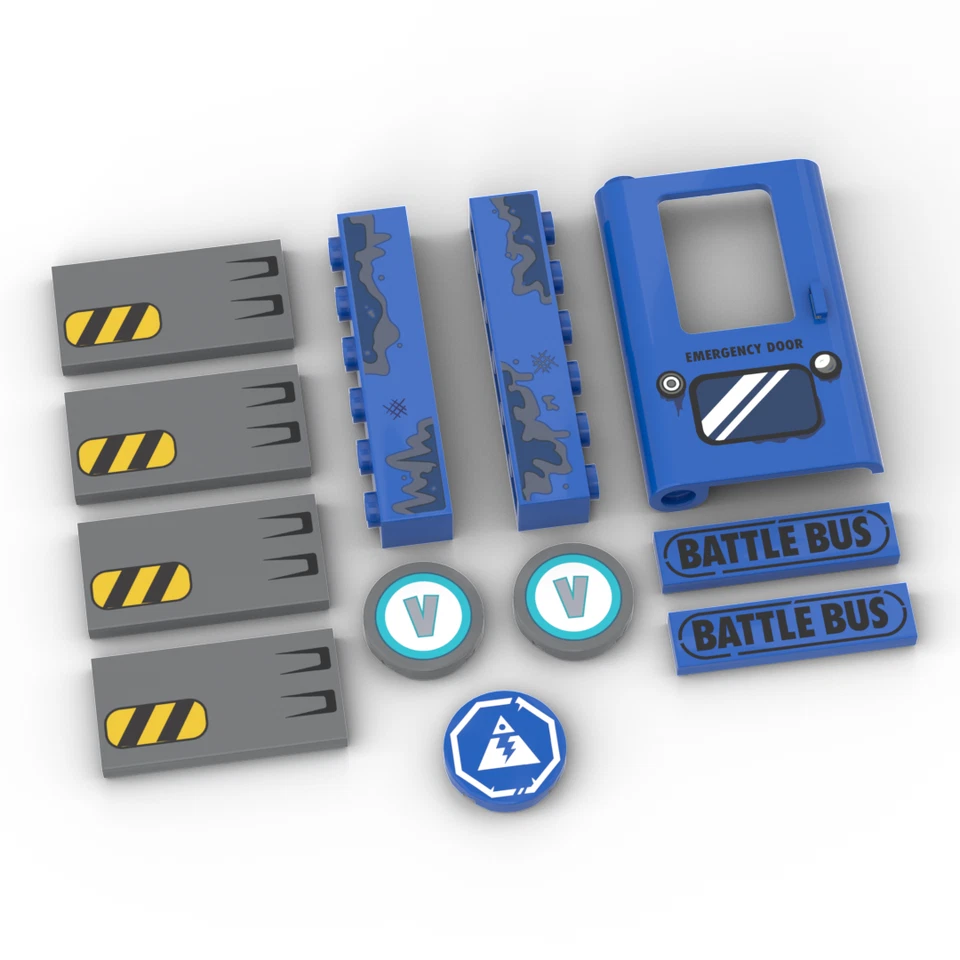 Upgrade-Kit (bedruckte Teile) für LEGO® Fortnite 77073 Schlachtenbus