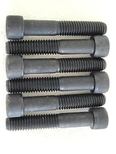 7/16-14 X 2-1/2" SOCKET HEAD CAP SCREWS BLACK HEAT TREATED ALLOY STEEL - 6 PCS
