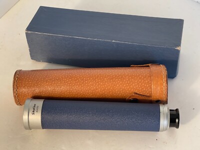 Vtg Pocket Telescope Scope 7'' Skyline Leather Case Japan 30 x 30 in box
