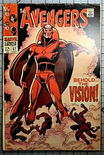 Avengers #57 Low Grade 1968 1st App Of Vision...