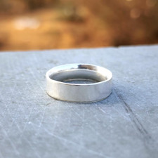 Unisex Classic Stackable Ring 925 Sterling Silver Band Everyday Minimalist Ring