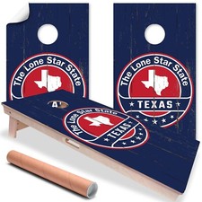 Texas in Dark Flag US American Flag Cornhole Board Wraps and Decal Vinyl Sticker