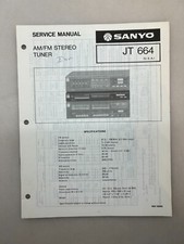 Sanyo JT 664 Original Service Manual Free Shipping