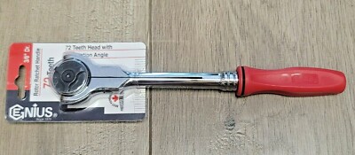 Genius Tools 3/8'' dr Long Handle Rotor Head Ratchet w/Ergo Grip #381803P