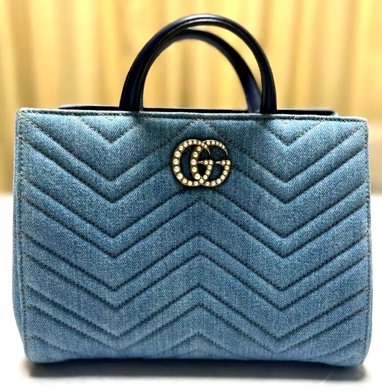Gg marmont denim shoulder bag hotsell