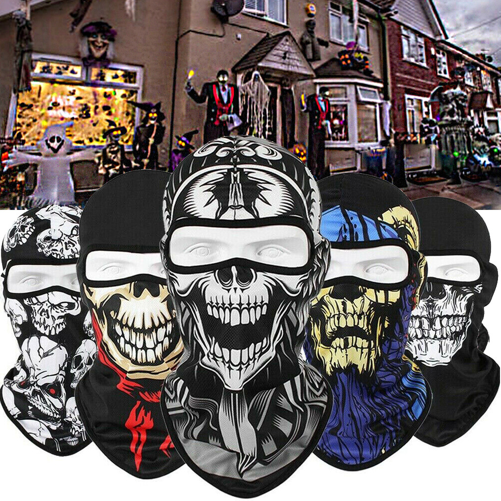 Maschera Moto Halloween Balaclava Termico A Forma Di Teschio Fantasma, Per  Moto E Sport Invernali - Taglia Unica Unisex Scaldacollo Ghost, image size:1000x1000