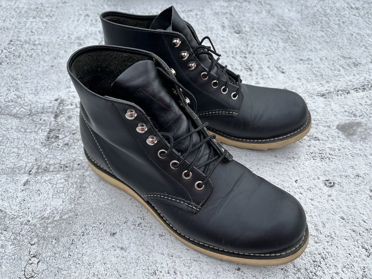 Red wing round sales toe black