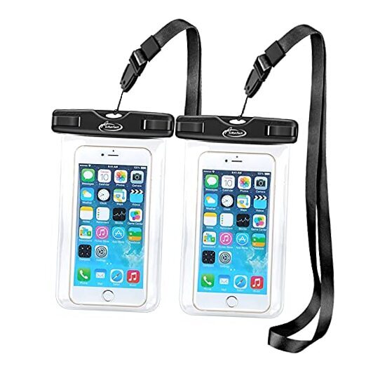 Waterproof Phone Pouch,Waterproof Phone Case with REGULAR SETS Black + Black
