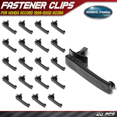 20Pcs 6.2mm Nylon Front Door Weatherstrip Retainer Clips for Honda Accord Acura