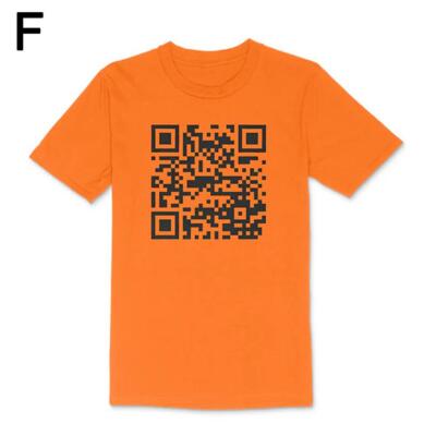 Lustiges T-Shirt FU-QR-Code Baumwolle Rundhalsausschnitt bedruckt Unisex ku N1I4