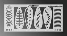 Spoon Fishing Lure Airbrush Stencil   2 Inch - Mylar Reusable