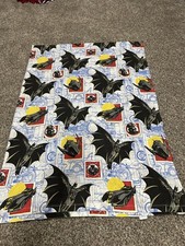 Vintage 1992 DC Comics Batman Returns Twin Size Flat Bed Sheet Fabric