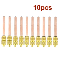 10pc Service Access Valve 1/4" SAE *1/4 OD *2.75" Stem Core AC Refrigeration Kit