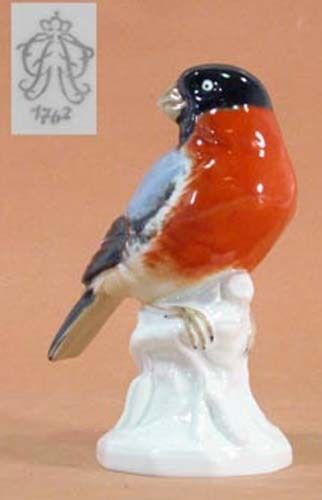 Gimpel Dompfaff vogel älteste Volkstedt porzellanfigur Porzellan figur bullfinch - Bild 1 von 1