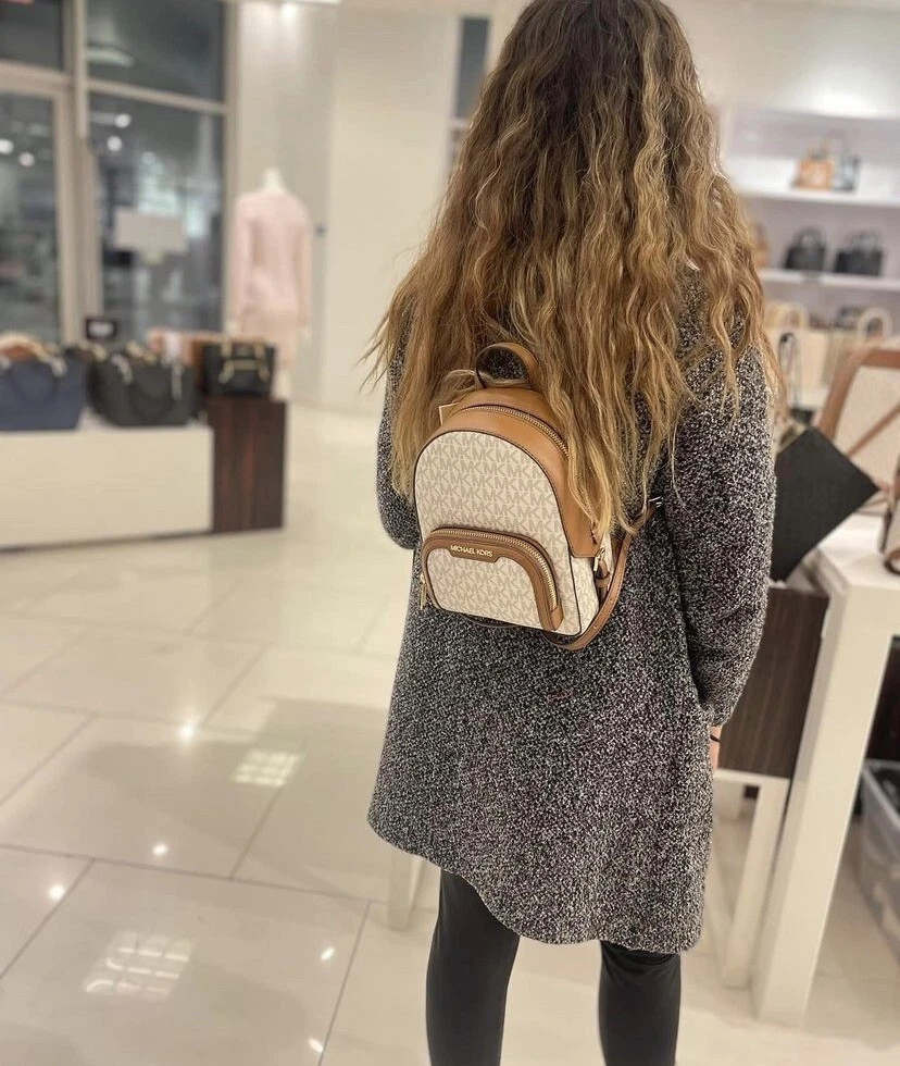 Michael Kors, Bags, Michael Kors Backpack Nylon And Canvass Gold Accents