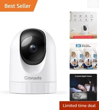 2K Indoor Security Camera with 360° View & 2-Way Audio for Home Monitoring