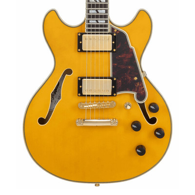 D'Angelico Excel Mini DC Double Cutaway Semi-Hollow Guitar - Amber - Open Box