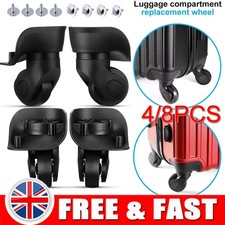 4/8PCS 50mm 360° Swivel Caster Luggage Suitcase Replacement Wheels for Trolley
