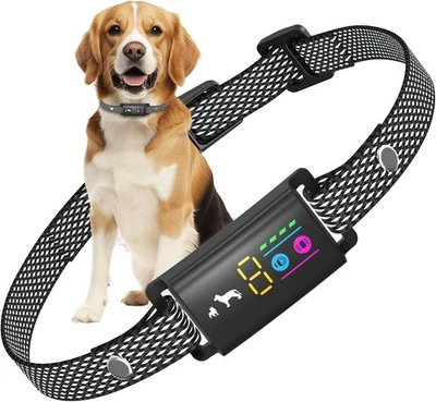 Anti Bell Halsband Hund ohne Strom mit Ton Vibration wasserdicht IP67 - Bild 1 von 4