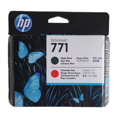 HP 771 Matte Black/Chromatic Red Designjet Printhead Printer Head (Inkjet, Matte
