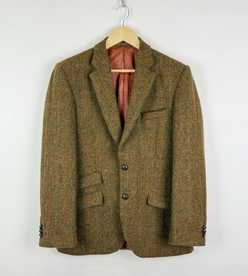 Harris Tweed Edinburgh Woollen Mill Overcheck Wool Blazer Jacket Men s Size M