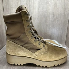 Rocky 798 Army Combat Boots Mens 11.5 Hot Weather Suede Mid-calf Lace-Up Coyote