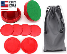 Home Standard Air Hockey Paddles and 2 Size Pucks, Small Size for Kids, Large Si