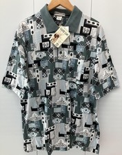 Vintage Grand Slam Penguin Polo Shirt Mens Large Novelty Golf Pattern 90s New