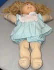 Vintage Cabbage Patch Kids Doll.  Blonde Hair Blue Eyes Blue Polka Dot Clothes