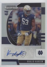 2020 Panini Prizm Draft Picks Rookies Silver Khalid Kareem #183 Auto 4xw