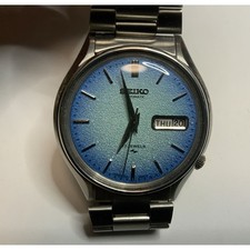 SEIKO Automatic Wristwatch Turquoise Blue Gradient Dial