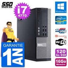PC Dell OptiPlex 9020 SFF Intel Core i7-4770 RAM 16Go SSD 120Go Windows 10 Wifi
