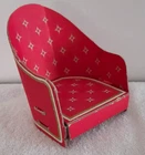 Vintage Barbie Fashion Shop Cardboard Red Chair no legs