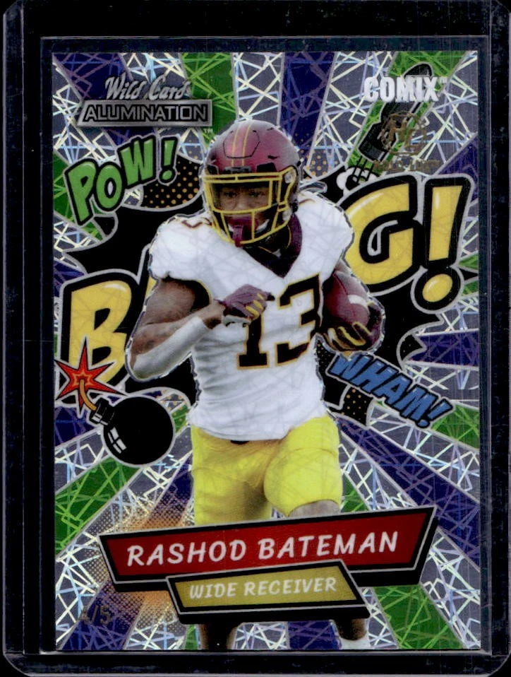 Rashod Bateman Wild Card Alumination Comix #AC17 Holo-Lux Blue/Green