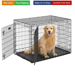 Ultima Pro Heavy-Duty 42-Inch Dog Crate, Ultra-Strong Steel Double Door Pet C...