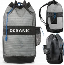 Oceanic Mesh Backpack Gear Bag 82L Black Scuba Dive Snorkel Beach Swim BRAND NEW