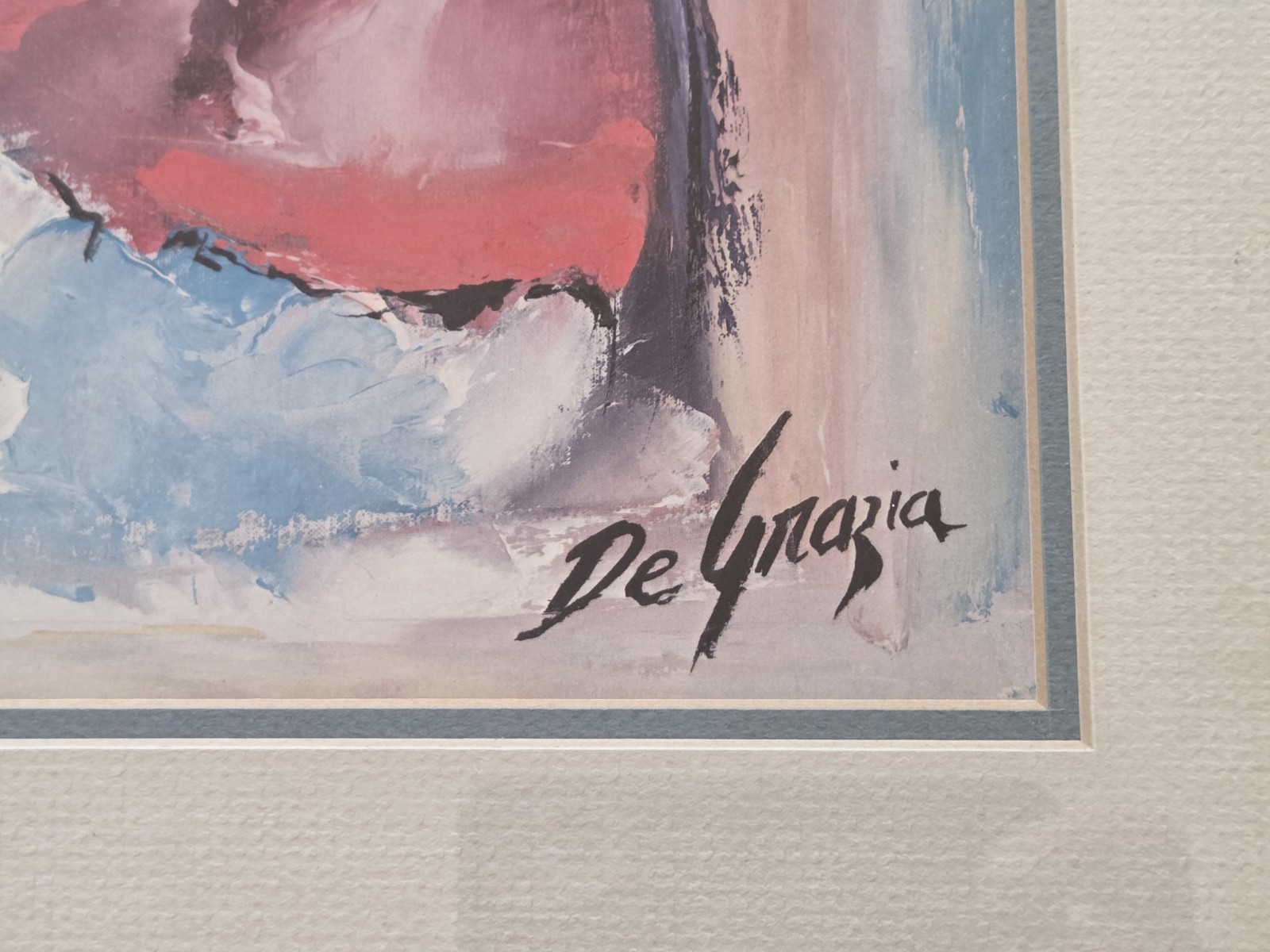 Ted DeGrazia Hand Signed Print "The White Dove" Framed Art 17.5x14.25