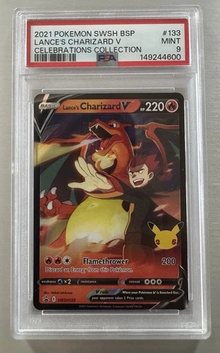 2021 Pokemon SWSH BSP Lance's Charizard V Celebrations Collection #133 PSA 9