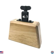 6.9" Wooden Jam Block - Premium Mountable Hand Percussion for Drum Set & Cymbals