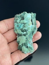 Sterling Silver .925 Malachite Specimen MCM Mid Century Modern Large Bolo Tie