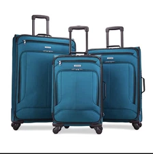 Pop Max Softside Luggage with Spinner Wheels, Teal, 3-Piece Set (21/25/29)
