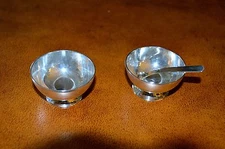 Open Salt Dishes 2 Mexican Sterling Silver 