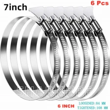7 Inch Hose Clamps Stainless Steel Easy Turn Thumb Screw Metal Clamp Pipe Clamp