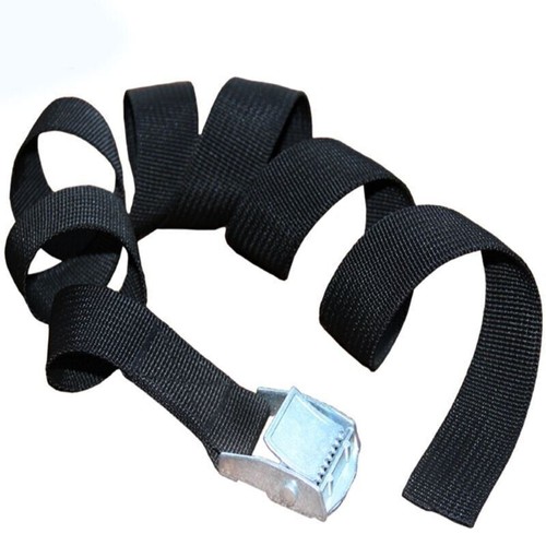 Black Buckle Tie-Down Cargo Straps W/Metal Buckle Tow Rope Strong Binding Belt - Picture 3 of 11